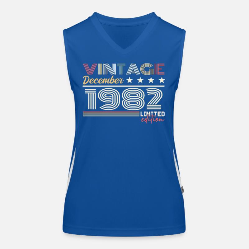 Geschenk Dezember 1982 Funktionelles Kontrast-Tank Top für Frauen