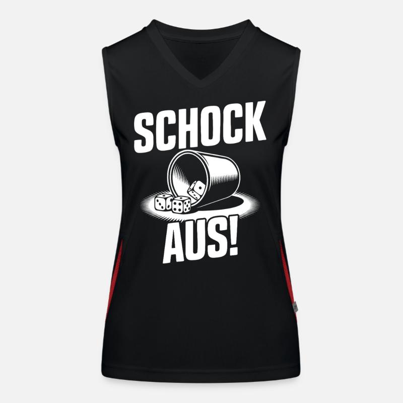 Shock off! Funny Shocking, Dice, Puzzle Women's Functional Contrast Tank Top