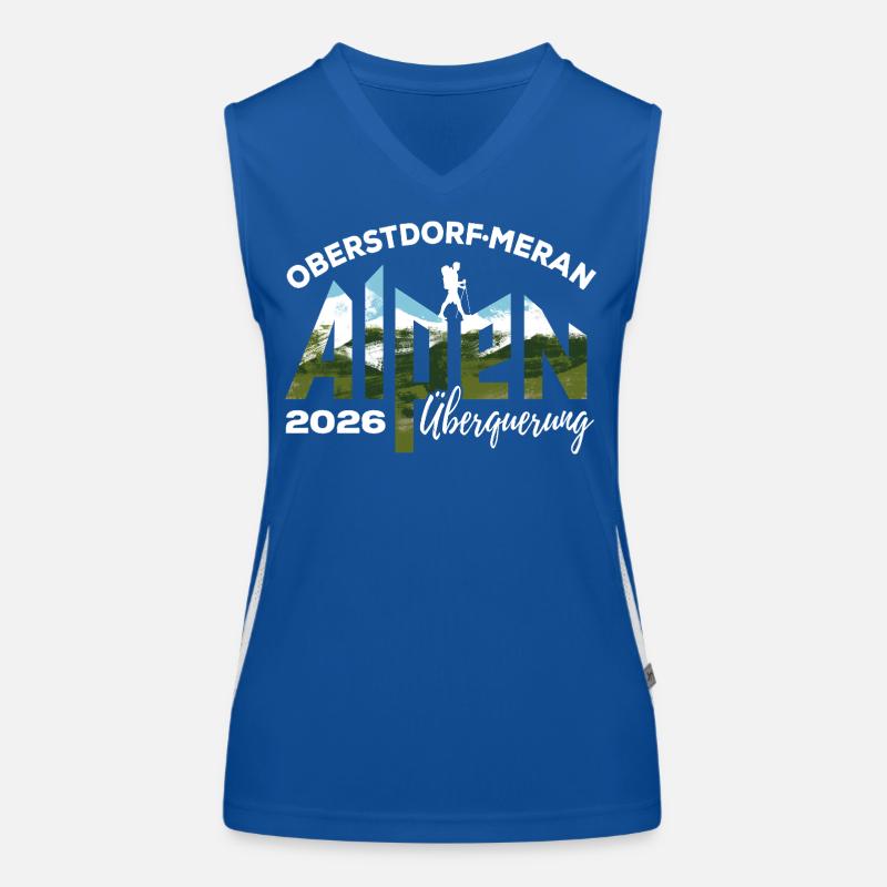 Alpenüberquerung 2026, Oberstdorf Meran, Wandern Funktionelles Kontrast-Tank Top für Frauen