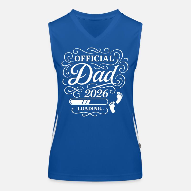 Dad 2026 Papa Loading Vaterschaft Funktionelles Kontrast-Tank Top für Frauen