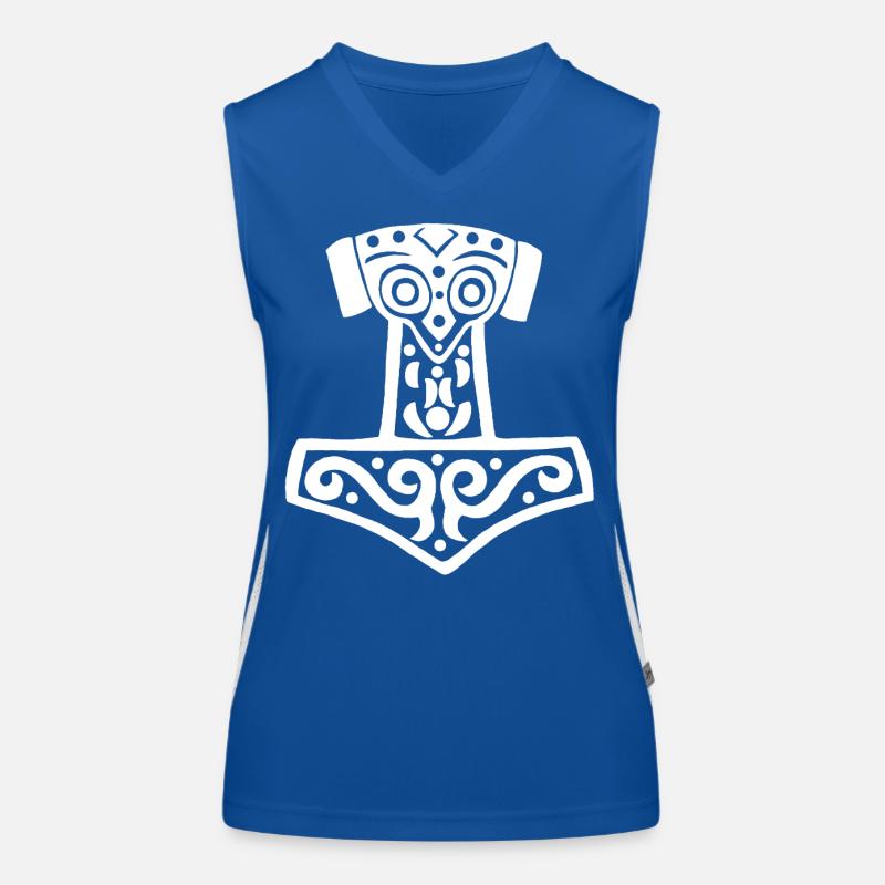 Marteau de Thor (blanc) Débardeur respirant contrasté Femme