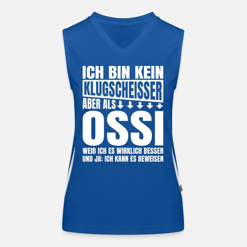 Ich Bin Kein Klugscheisser Ossi Funktionelles Kontrast-Tank Top für Frauen