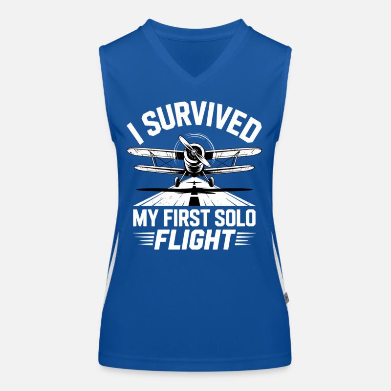 Erster Flug Flugzeugflug Funktionelles Kontrast-Tank Top für Frauen