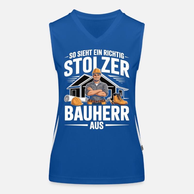 Proud Builder – Cadeau de construction de maison pour les hommes Débardeur respirant contrasté Femme