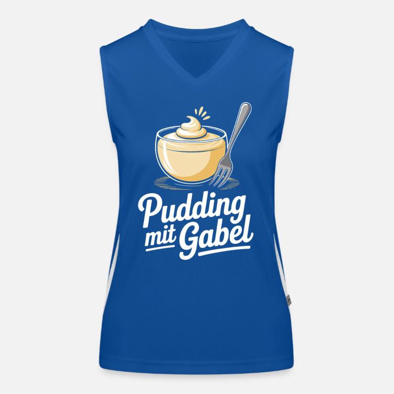Pudding with fork Women's Functional Contrast Tank Top