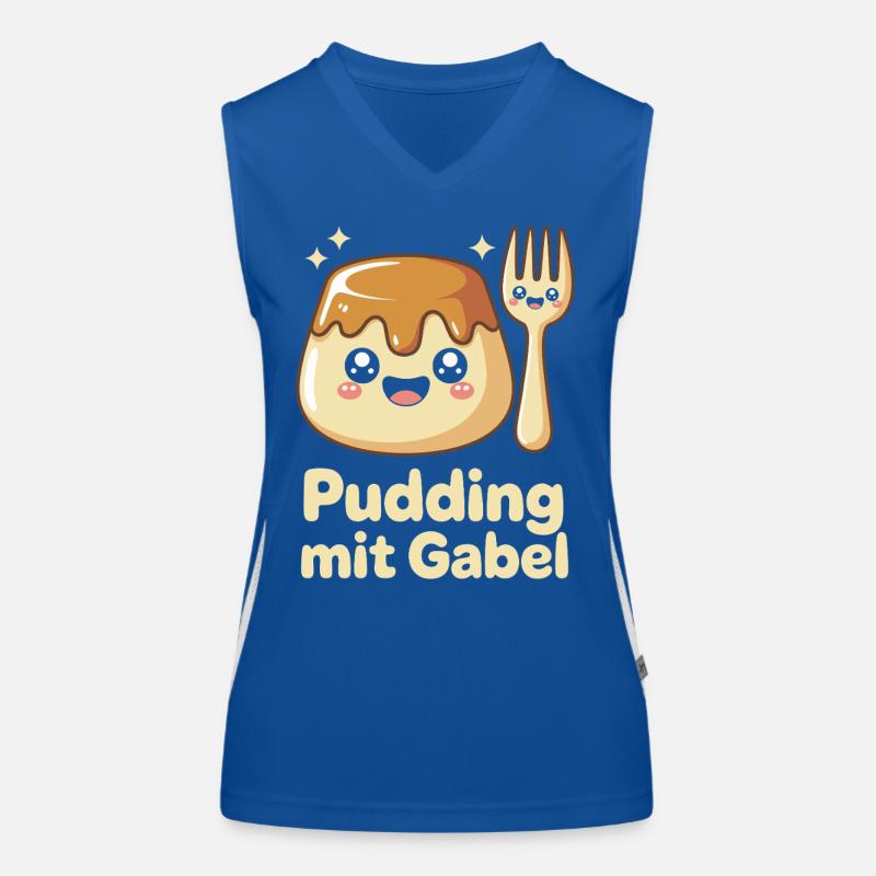 Pudding Mit Gabel Funktionelles Kontrast-Tank Top für Frauen