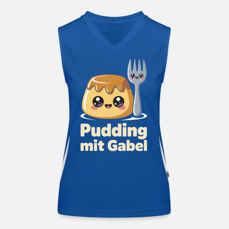 Pudding Mit Gabel Funktionelles Kontrast-Tank Top für Frauen