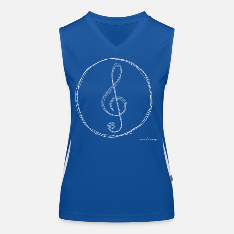clef sketch Women's Functional Contrast Tank Top