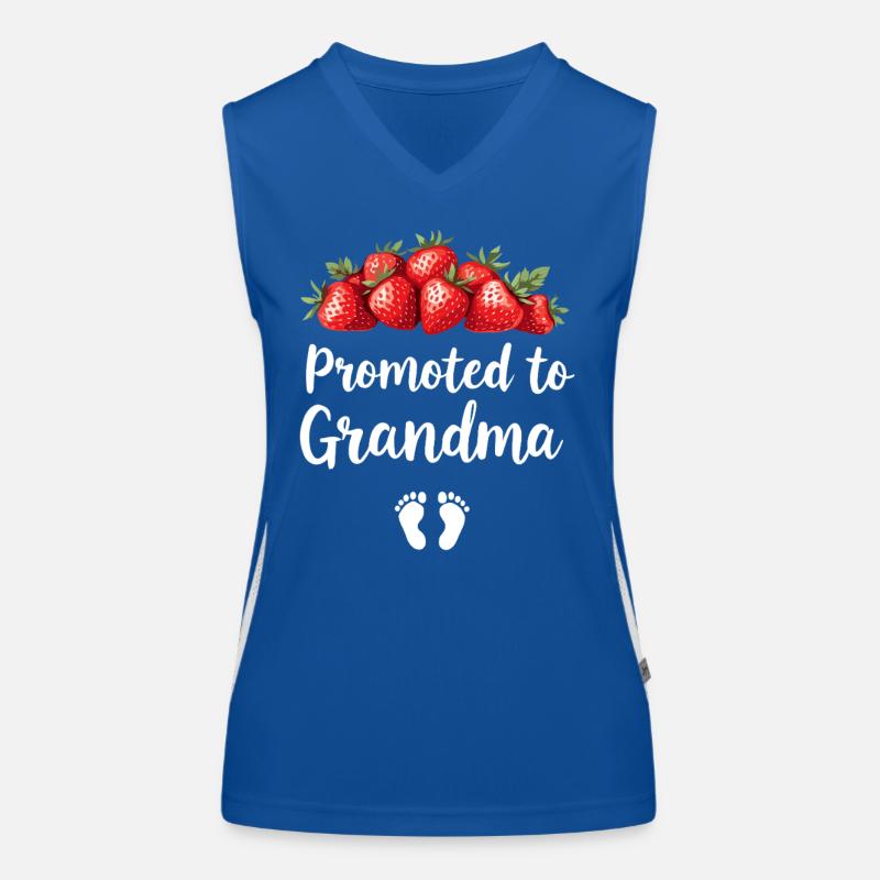 Expectant granny loading future grandmother Women's Functional Contrast Tank Top