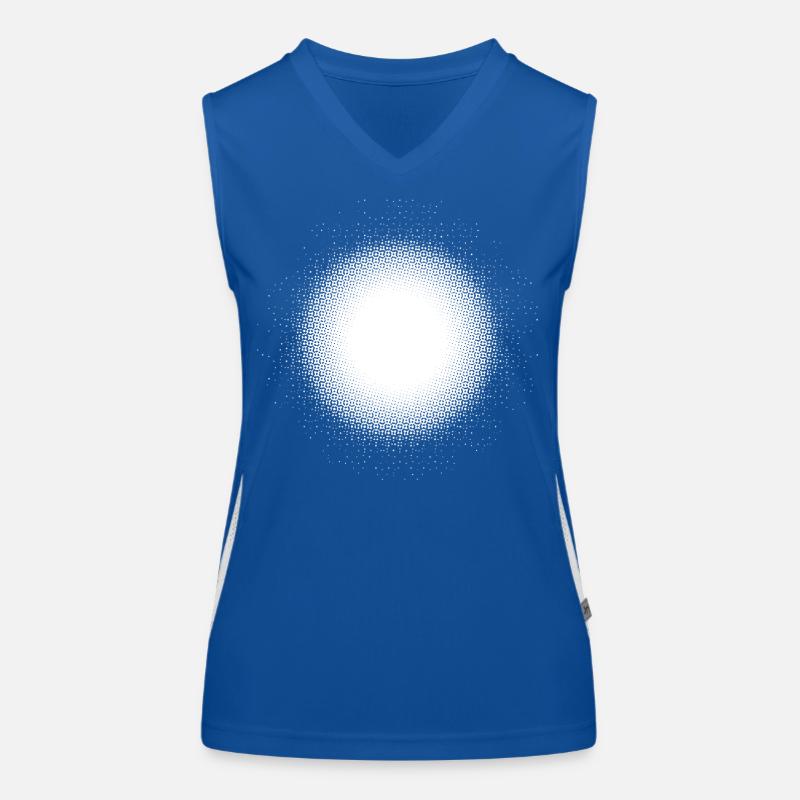 Light Illusion Moon Point Grid Design Circle Round Women's Functional Contrast Tank Top
