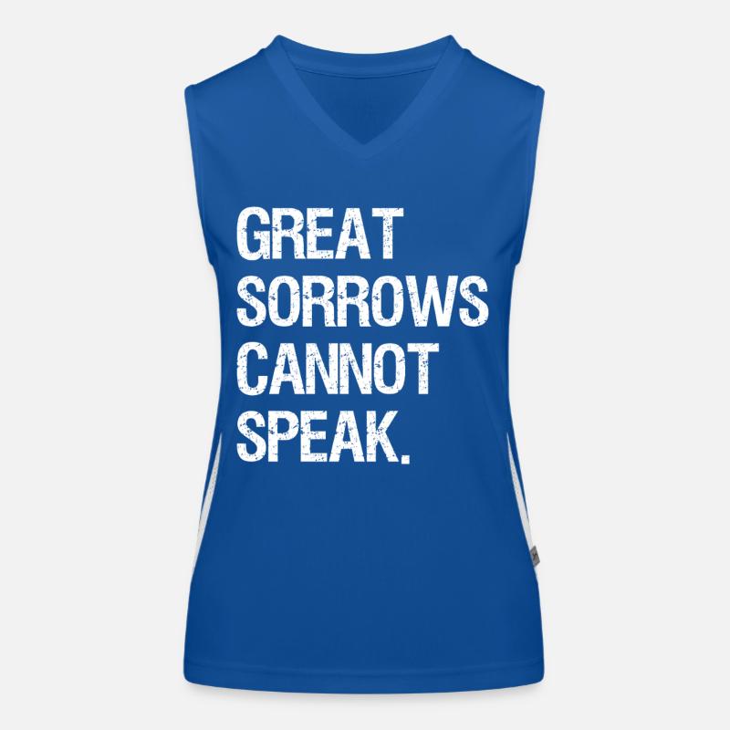 great sorrows cannot speak Women's Functional Contrast Tank Top