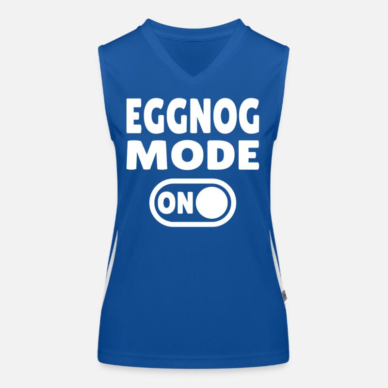 Eggnog Mode ON - funny Christmas quote Women's Functional Contrast Tank Top