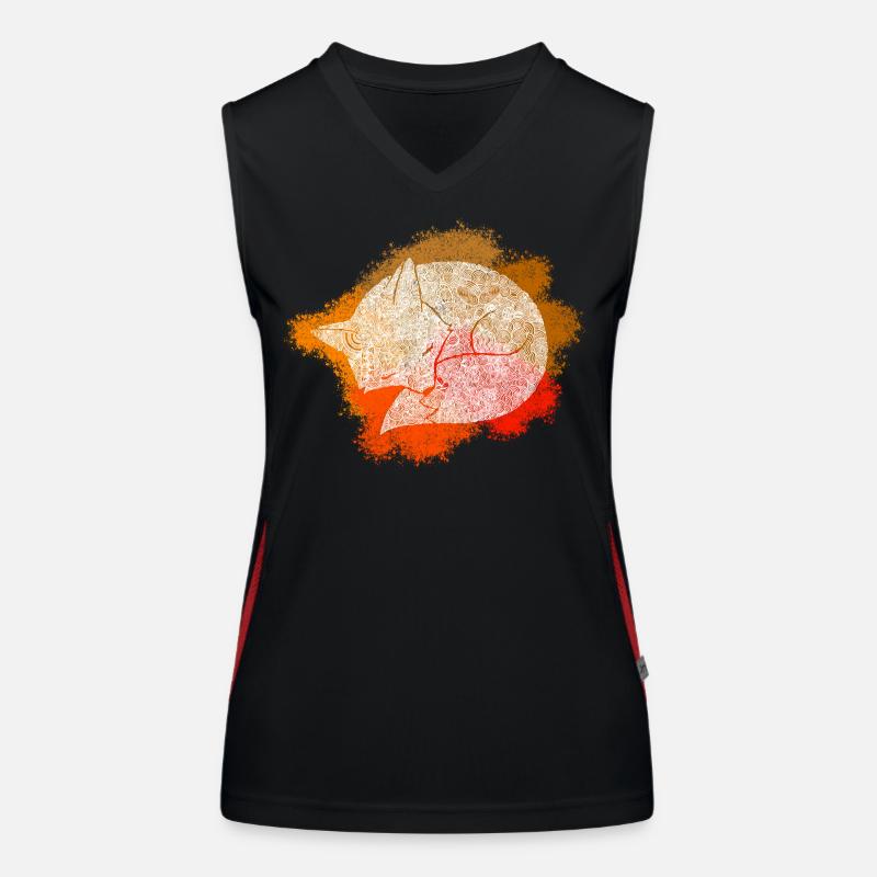 Zentangle Fox Women's Functional Contrast Tank Top