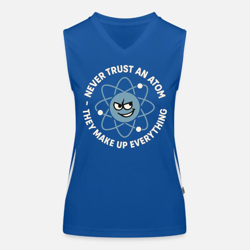 Lustiger Atom-Witz – Science Nerd Humor Funktionelles Kontrast-Tank Top für Frauen