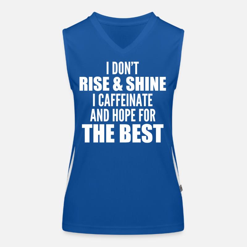 Ich erhebe mich nicht und leuchte nicht Funktionelles Kontrast-Tank Top für Frauen