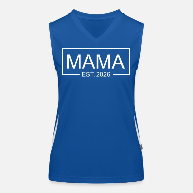 Mama Est 2026 Schwangerschaft Geschenkidee Funktionelles Kontrast-Tank Top für Frauen