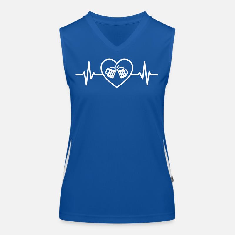 Apéro Team Bier Herz Freunde Party Anstoßen Funktionelles Kontrast-Tank Top für Frauen