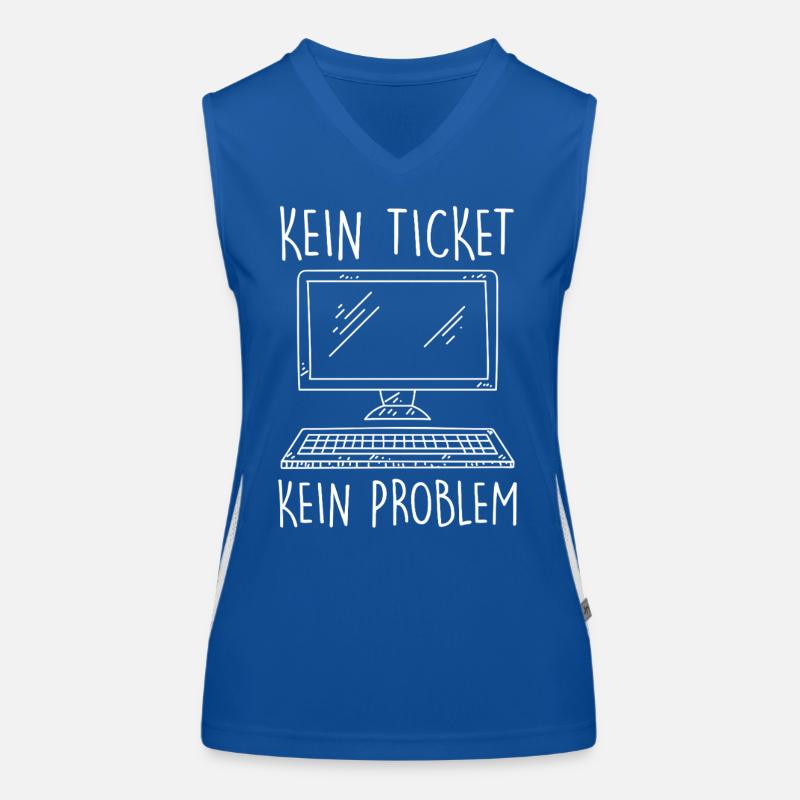 Support IT PAS DE TICKET PAS DE PROBLÈME Drôle Débardeur respirant contrasté Femme