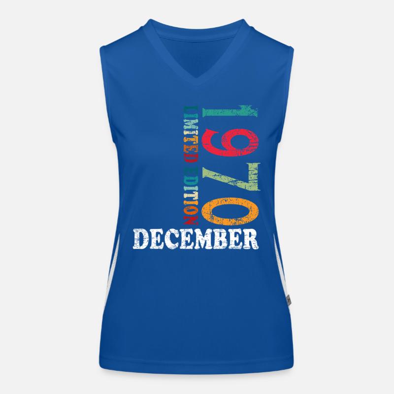 Geburtstag im Dezember 1970 - December Funktionelles Kontrast-Tank Top für Frauen