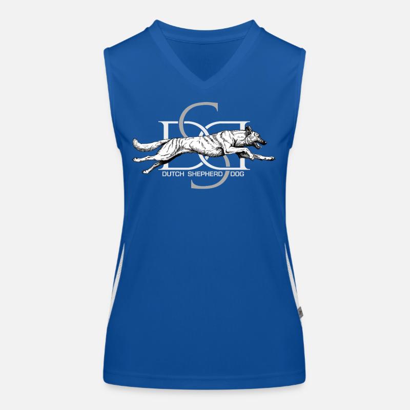 Dutchie - Holländischer Schäferhund Funktionelles Kontrast-Tank Top für Frauen