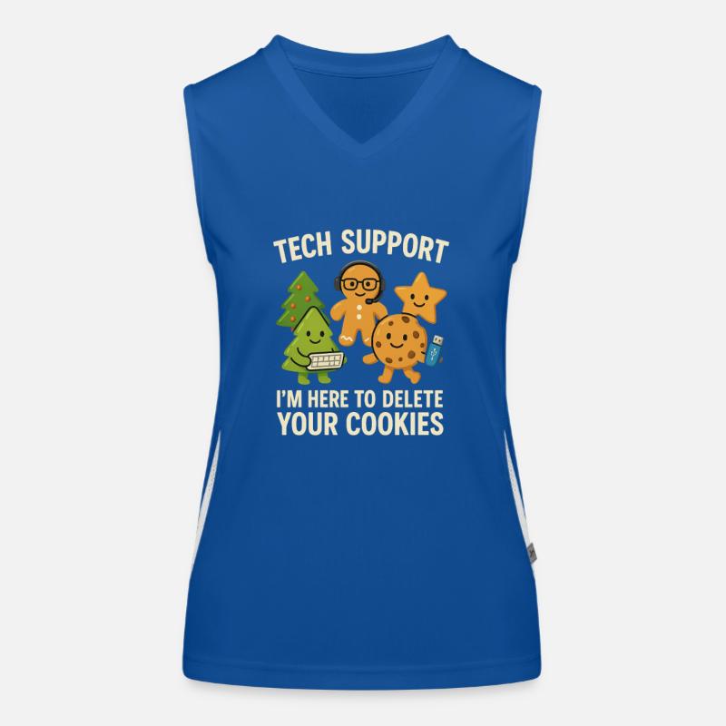 Tech Support I'm Here To Delete Your Cookies Funktionelles Kontrast-Tank Top für Frauen