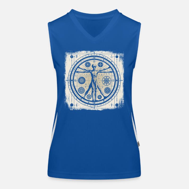 UFO Ancient Alien Geometry Human Design Hemd Funktionelles Kontrast-Tank Top für Frauen