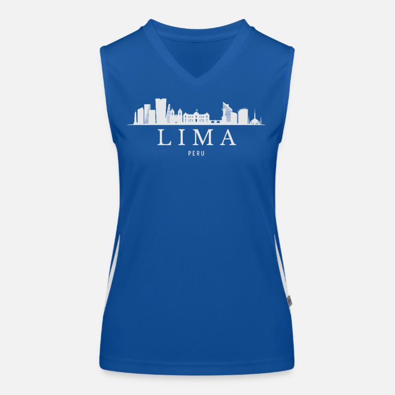 Lima Skyline, Lima Peru Funktionelles Kontrast-Tank Top für Frauen