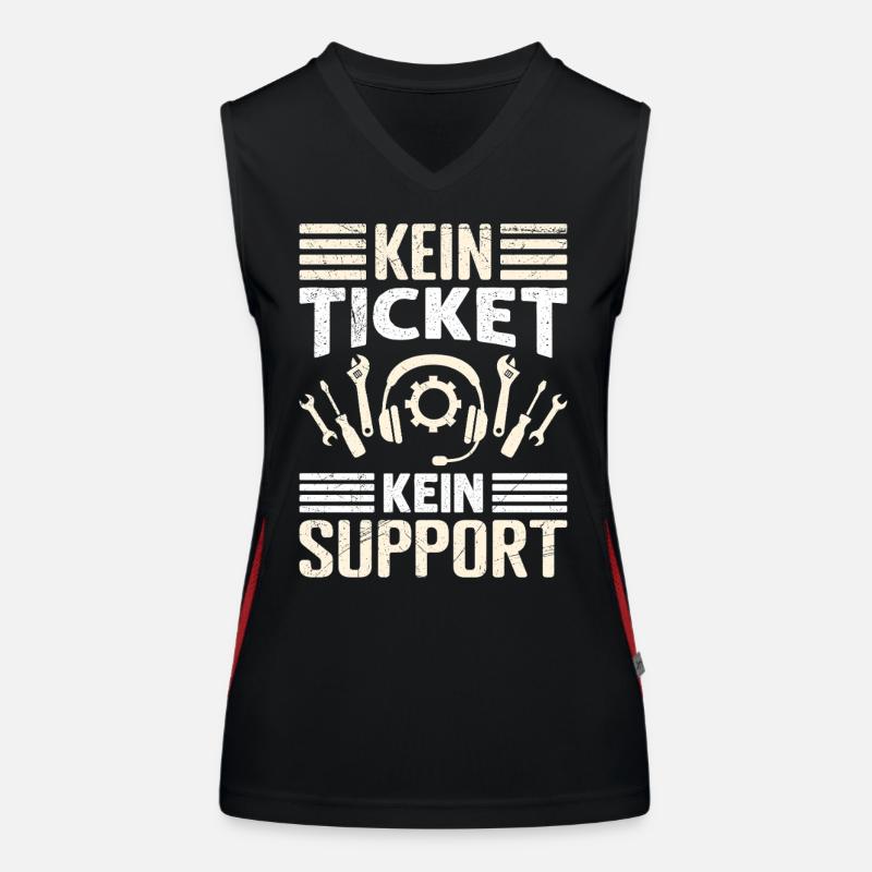 Nerd Computer PAS DE TICKET PAS DE SUPPORT DRÔLE Débardeur respirant contrasté Femme
