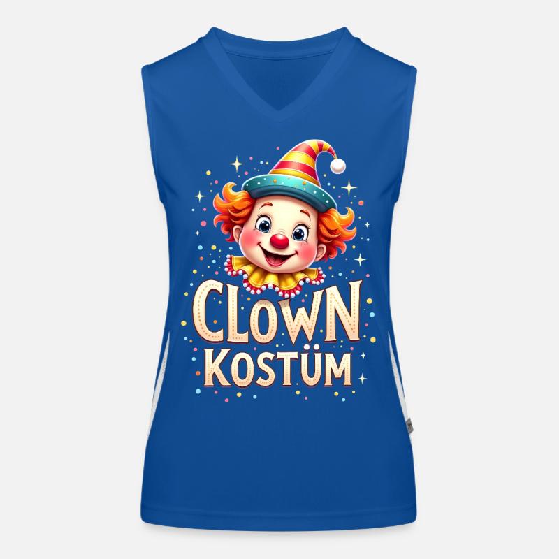 Cirque du Carnaval Costume de Clown Débardeur respirant contrasté Femme