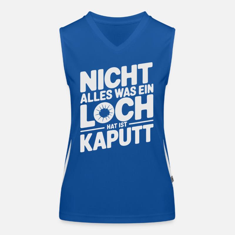 Doppeldeutiger Sarkasmus Spruch schwarzer Humor Funktionelles Kontrast-Tank Top für Frauen