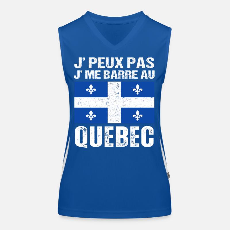 I can't I leave in Quebec Quebec gift Women's Functional Contrast Tank Top