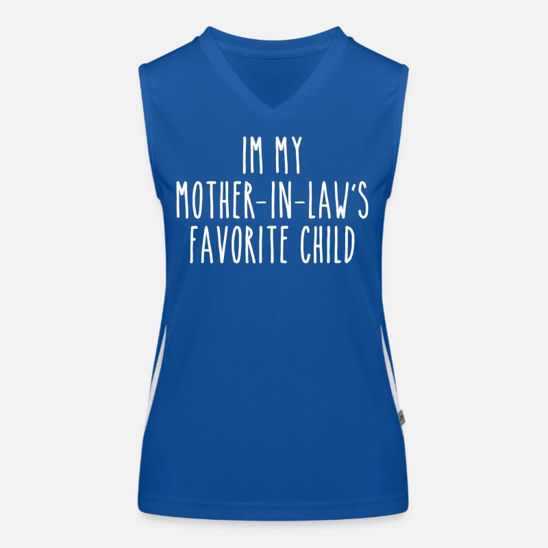 Liebling der Schwiegermutter Lustiger Spruch Funktionelles Kontrast-Tank Top für Frauen