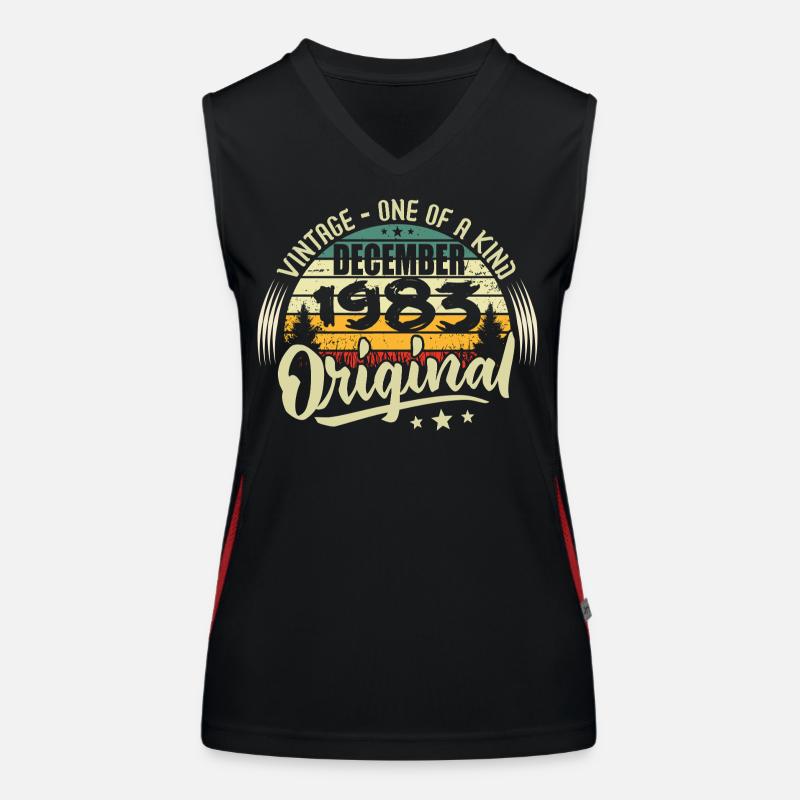 December 1983 - Vintage Authentic December 1983 Women's Functional Contrast Tank Top