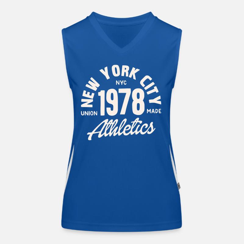 Athlétisme rétro NYC 1978 Débardeur respirant contrasté Femme