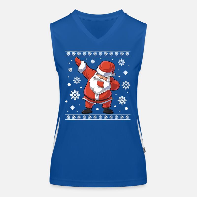 Noël Moche Tamponner Pull Père Noël Danse Drôle Débardeur respirant contrasté Femme