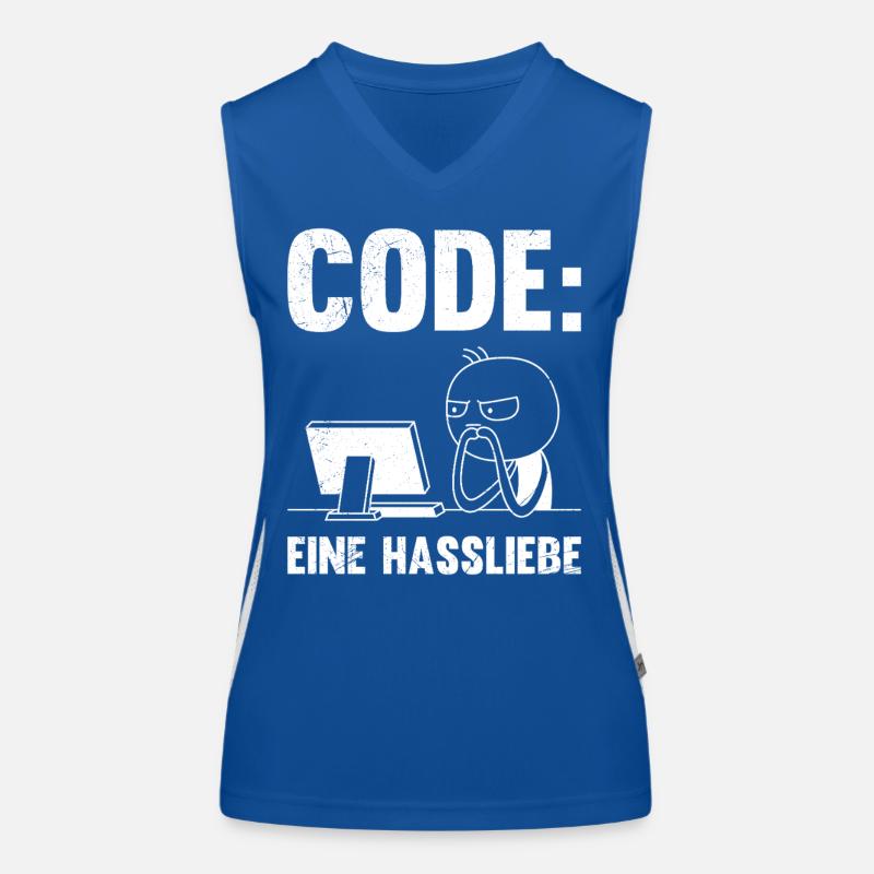 Coder CODE EINE HASSLIEBE LUSTIG Funktionelles Kontrast-Tank Top für Frauen
