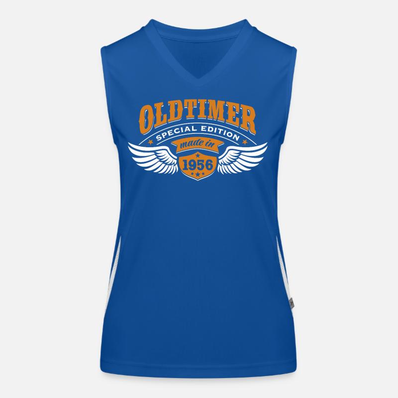 Oldtimer Modell 1956 | Geburtstag Geschenk Cap Funktionelles Kontrast-Tank Top für Frauen