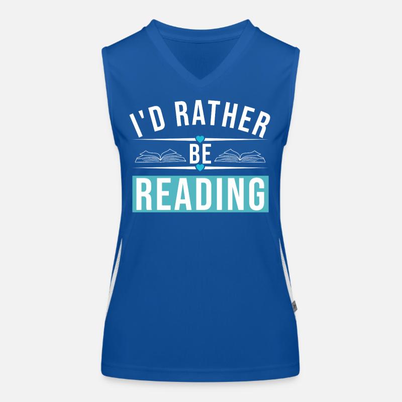 I'D RATHER BE READING Funktionelles Kontrast-Tank Top für Frauen