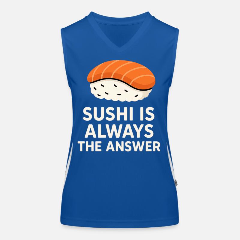 Le sushi est toujours la solution Débardeur respirant contrasté Femme