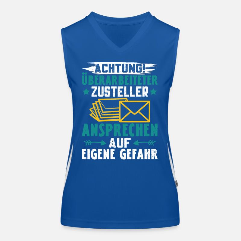Postmen ATTENTION OVERWORKED DELIVERY STAFF Women's Functional Contrast Tank Top