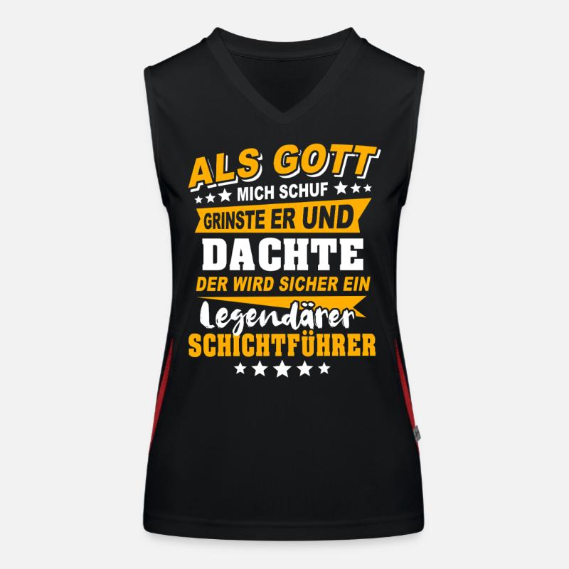 Shift Leader Sayings Women's Functional Contrast Tank Top