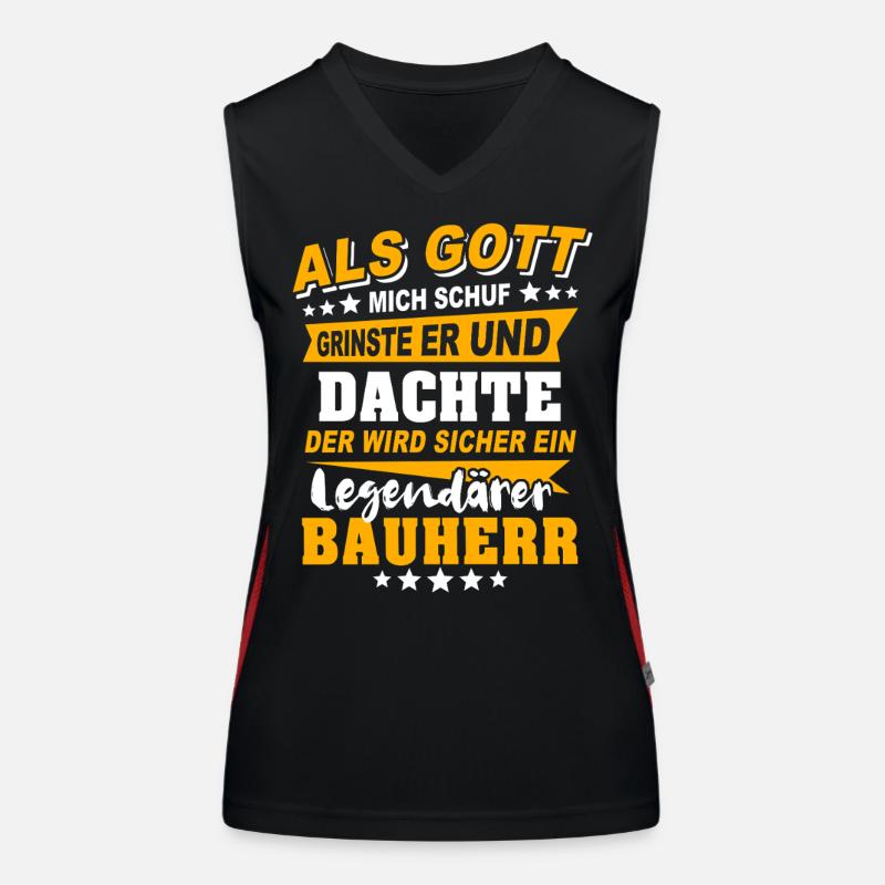 Builder Sayings Women's Functional Contrast Tank Top