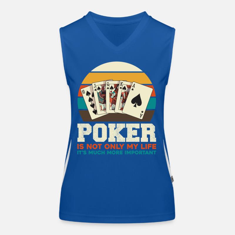 Motif de coucher de soleil du mode de vie au poker Débardeur respirant contrasté Femme