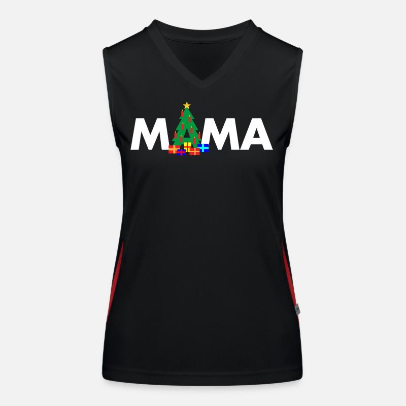 Oma Weihnachtsbaum Funktionelles Kontrast-Tank Top für Frauen