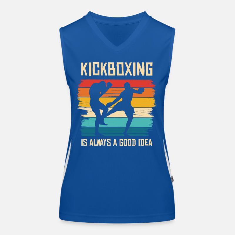Kickboxen im Regenbogenstil Funktionelles Kontrast-Tank Top für Frauen