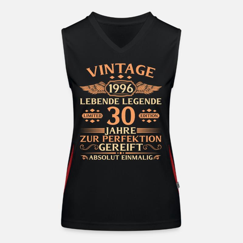 30e anniversaire Année 1996 Débardeur respirant contrasté Femme