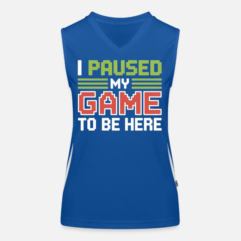 Pause: My game interrupted Women's Functional Contrast Tank Top