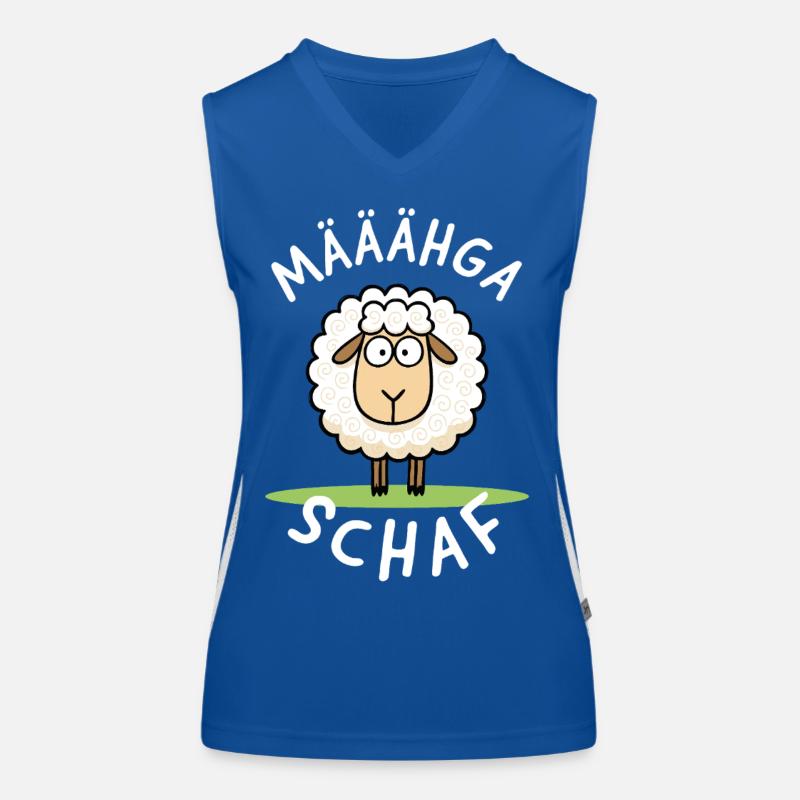 Määähga Sheep – Jeu de mots sur les moutons doux Débardeur respirant contrasté Femme