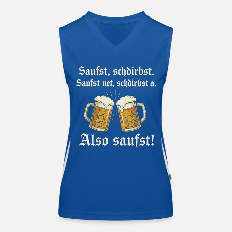 Dicton de la bière bavaroise Débardeur respirant contrasté Femme