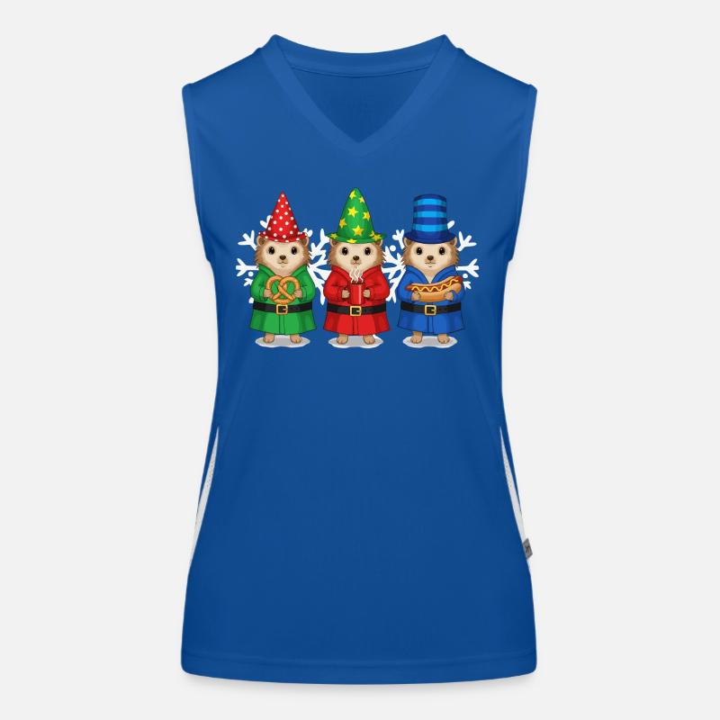 Hérisson Joyeux Noël Glacière de Noël Débardeur respirant contrasté Femme